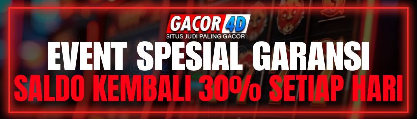 BONUS GARANSI SALDO KEMBALI SETIAP HARI 30%